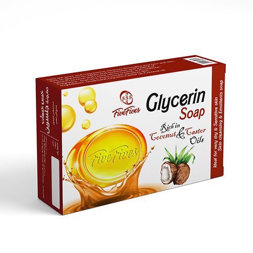 Five Fives Glycerin Soap Made of Argan Oil and natural coconut 100 gm and 100 gm