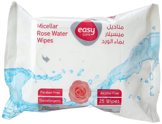 Easy Makeup Remover Cleaning Wipes - 25 Piece - Micellar Rose