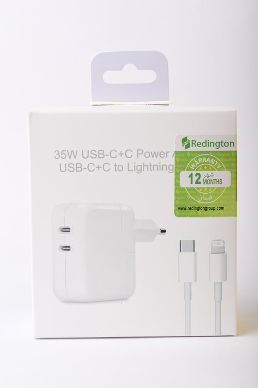 iPhone Compatible Charger 2 outlet PD - 35-watt