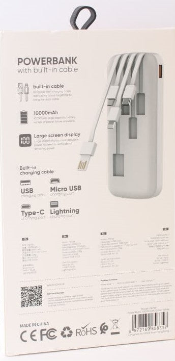 PB ‏758 Fast Power Bank   10000 mAH