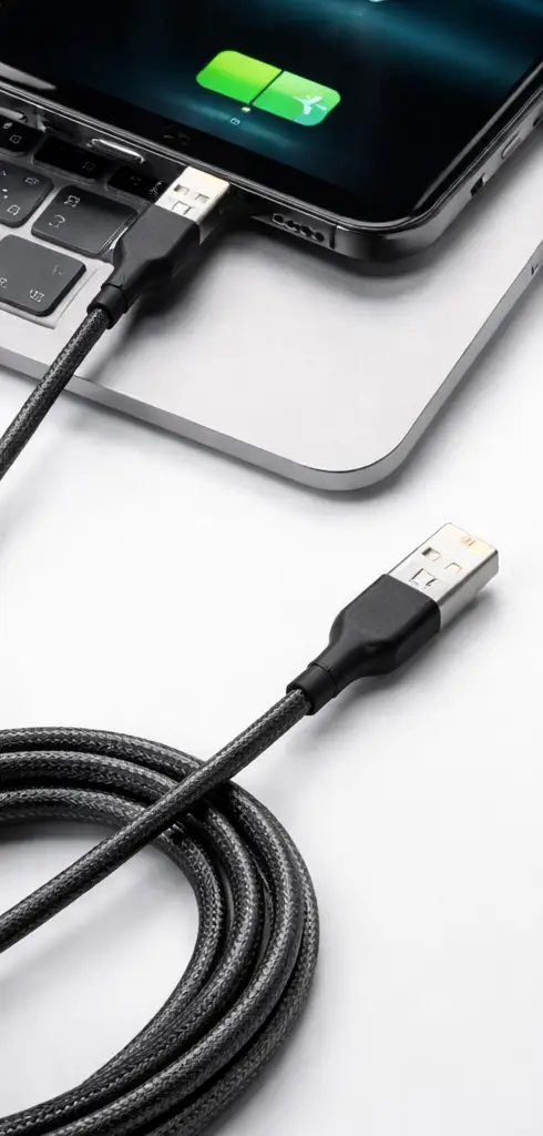 Z.PLUS USB to Lightning Fast Charging Cable 2.4A – كابل شحن آيفون سريع ومتين - الصورة 2