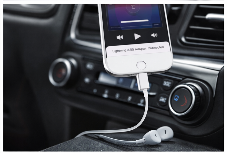 محول سماعة ايفون Lightning to AUX وصلة سماعة ايفون محول صوت للايفون Adapter 3.5mm iPhone