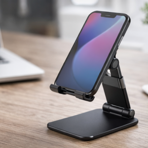 حامل موبايل مكتبي قابل للطي – Desk Phone Holder معدني بتصميم مرن